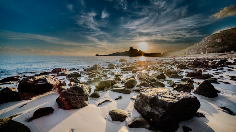 Sunset at the beach in Con Dao, Vietnam