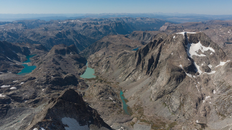 The view from the top of Gannett Peak, Wyoming