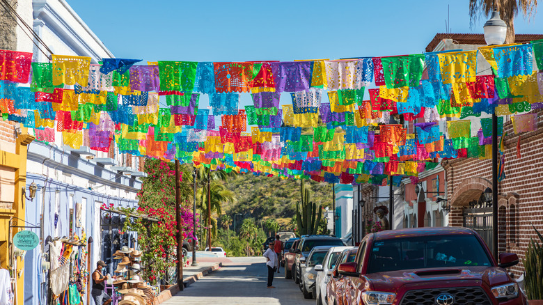 A street in Todos Santos, Baja California Sur, Mexico