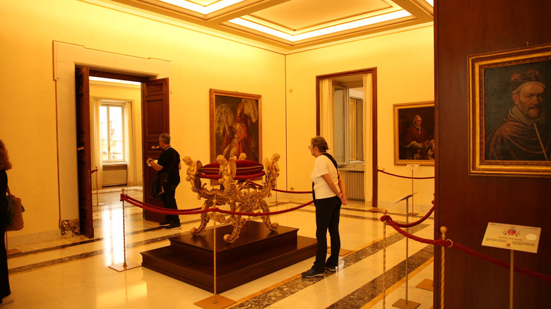 Inside the museum at Castle Gandolfo