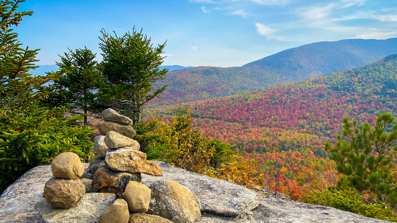 Autumn in New York's Adirondack Mountains as seen from Cobble Lookout