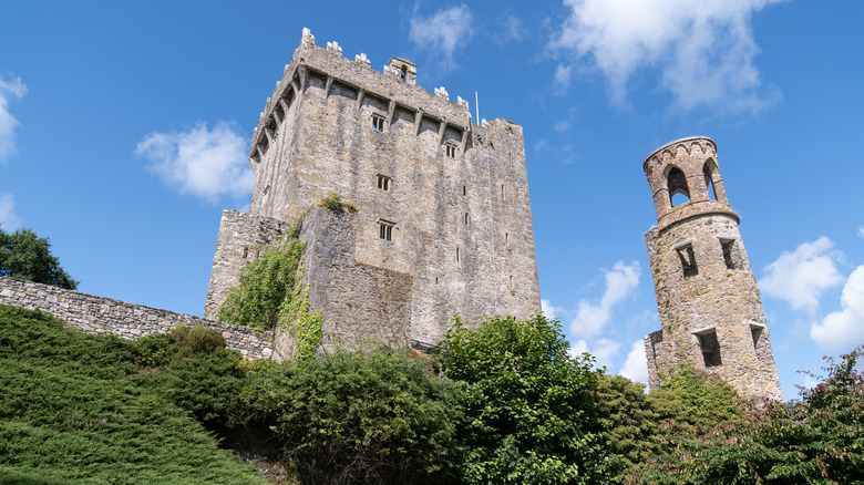 Blarney Castle with blue sky in Ireland