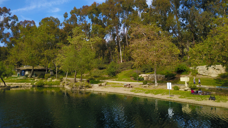 A lake at Kenneth Hahn State Recreation Area