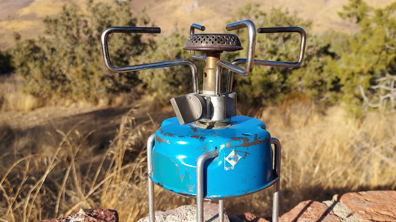 Vintage stove outside