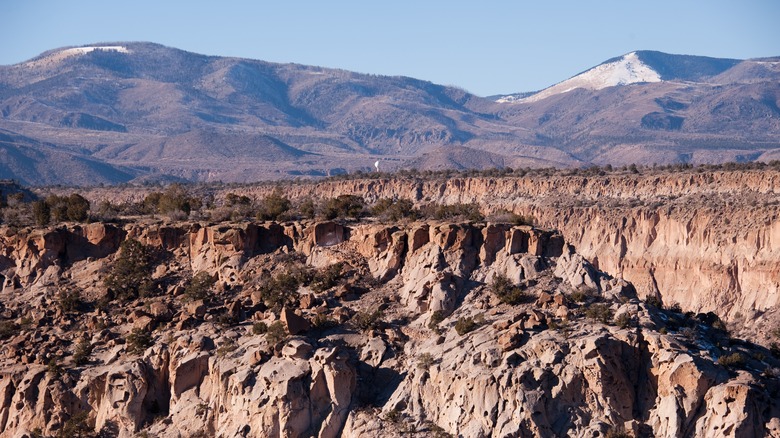 Scenic canyon landscape in Los Alamos, New Mexico