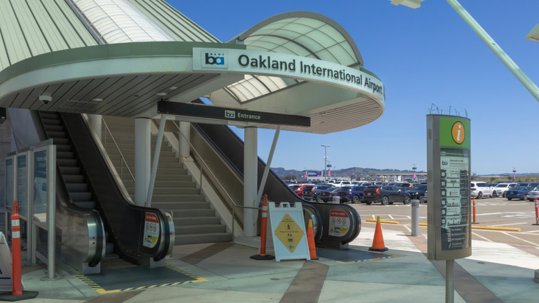 BART station for the Oakland airport in the Bay Area