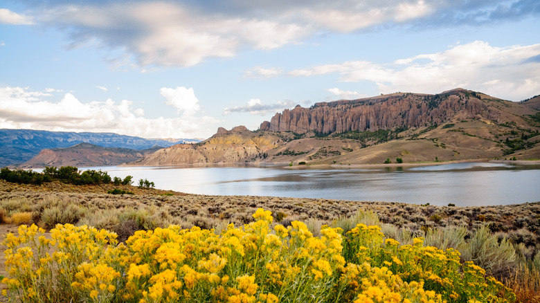 Lake and mountains in Curecanti National Recreation Area in Colorado