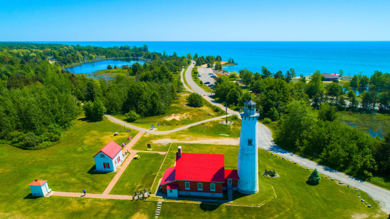 East Tawas State Park and its lighthouse