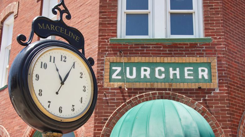 The Zurcher Building on Main Street USA in Marceline, Missouri