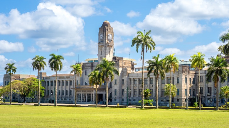 Suva, the capital Fiji, on a sunny day