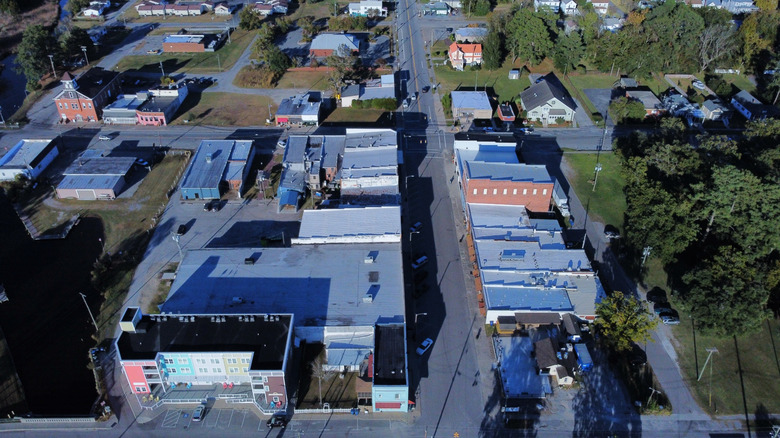 Aerial view of Oriental, North Carolina