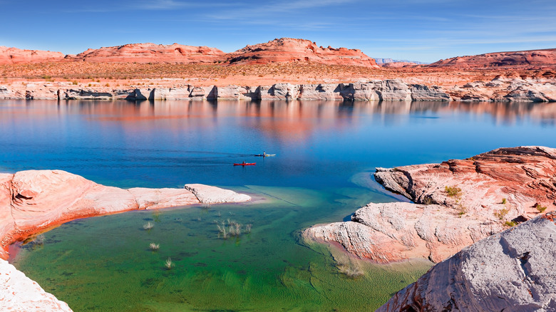 Kayaks on Lake Powell, near Page