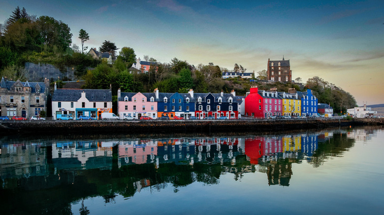 Colorful Tobermory houses on the Isle of Mull, Scotland