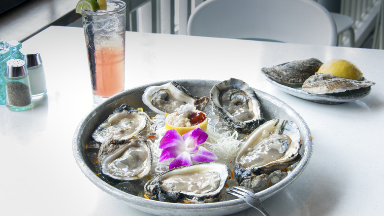 Oysters are one of the many seafood delicacies of the area