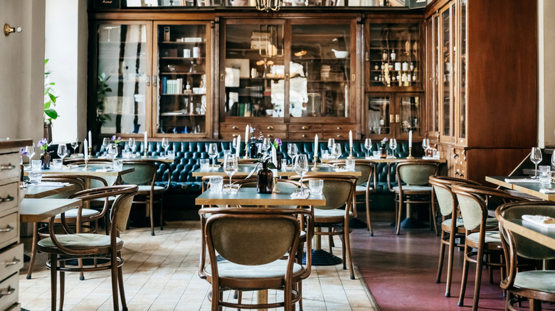 An empty fancy restaurant
