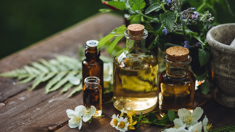 Variety of essential oils