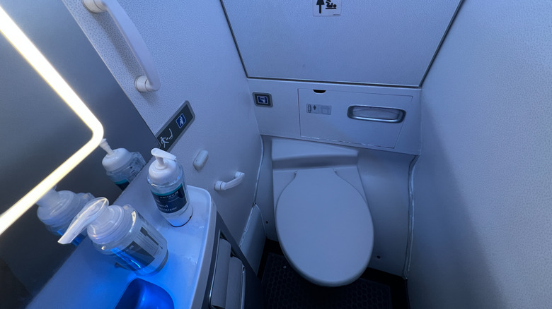 Airplane restroom