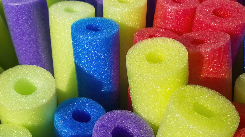 Pool noodles of all different colors