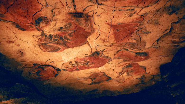 Altamira ceiling cave art reproduction