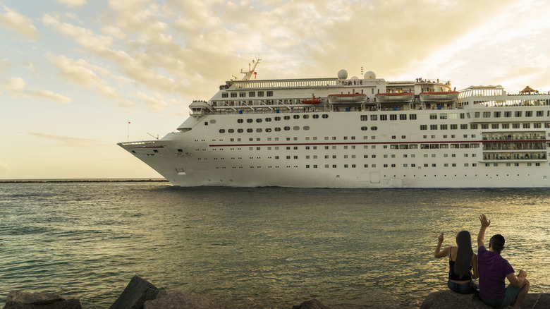Cruise ship on the water