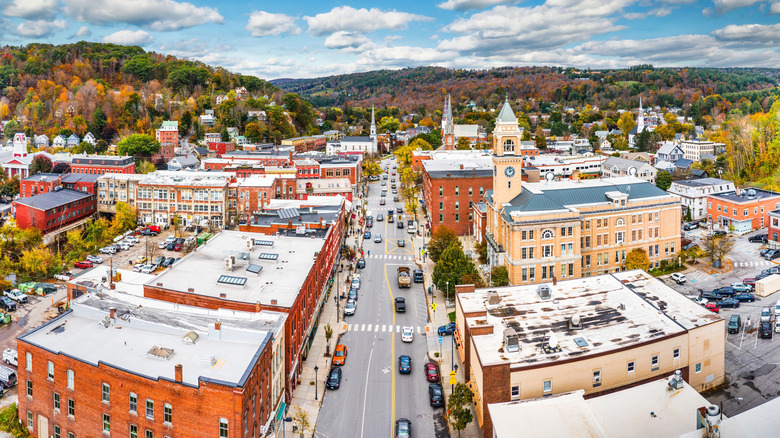 An areal view of Montpelier