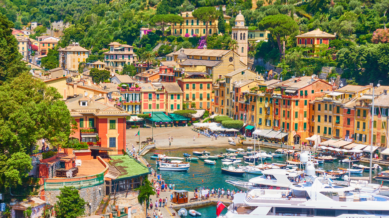 The waterfront of Portofino in Italy