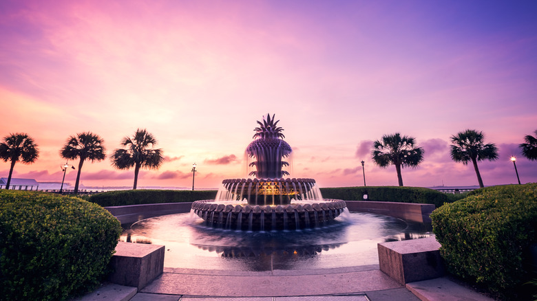 The pineapple fountain in Charleston, South Carolina