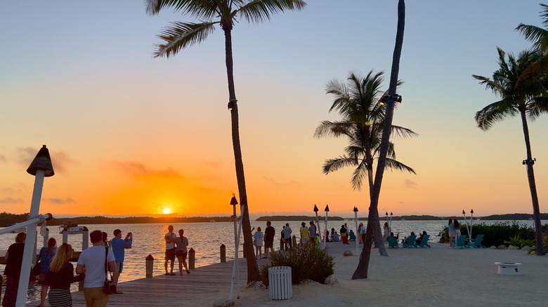 Sunset viewed from the Islamorada Fish Company docks