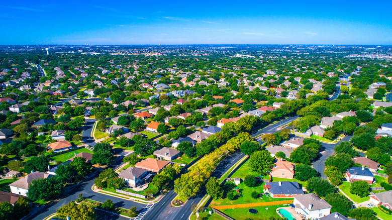 Aerial view of Round Rock, Texas