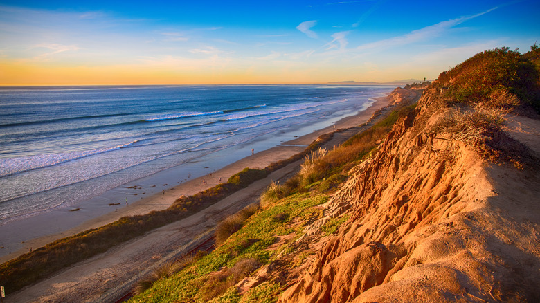 A California beach near San Diego