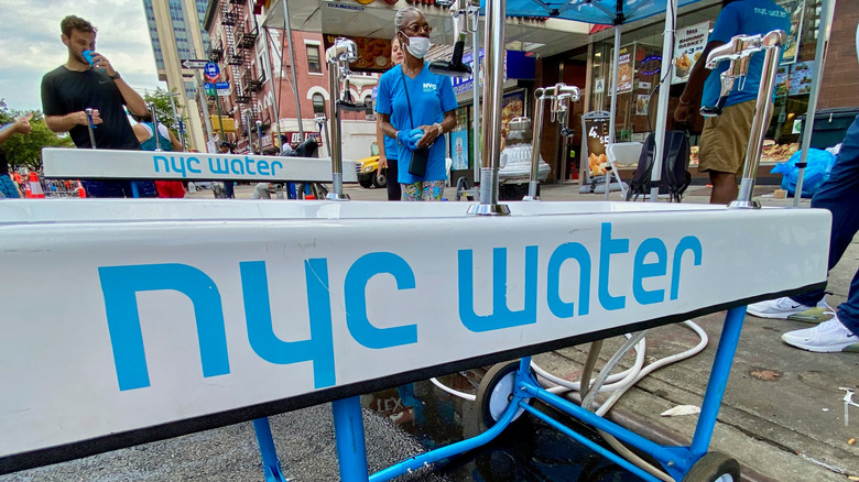 A NYC Water stand