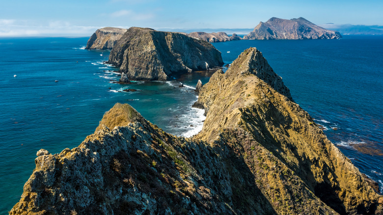 The rugged coast of the Channel Islands National Park in the Pacific Ocean