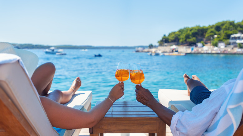 Couple having a drink 