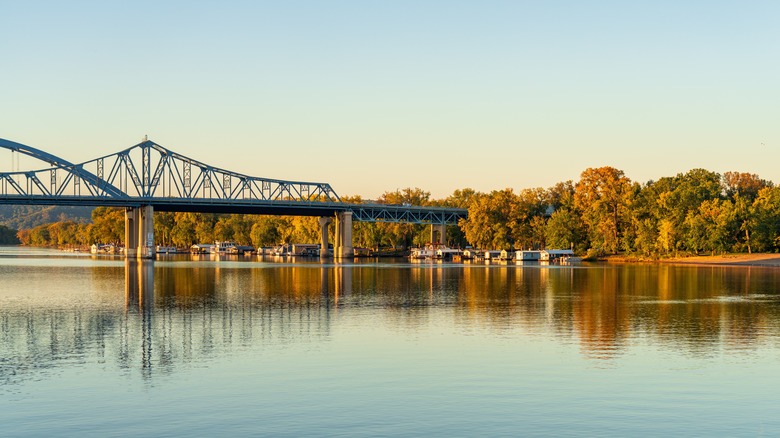 Bridge crossing Mississippi River near Onalaska, WI.