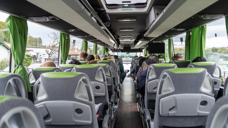 The inside of a Flixbus