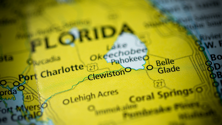 Map of Clewiston, Florida 