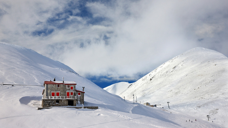 Velouchi Ski Center near Karpenisi, Greece