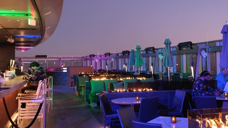Spire 73 bar after sunset