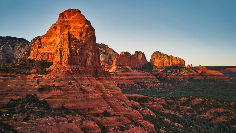 Sedona's red rocks at sunset
