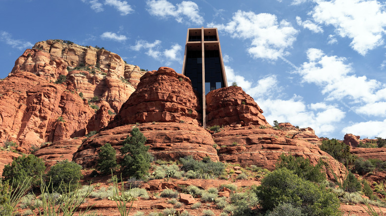 Chapel of the Holy Cross and surrounding red rocks