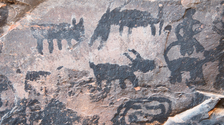 Close-up of rock art at Palatki Heritage Site