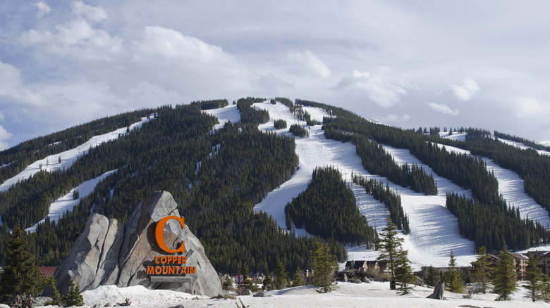 copper mountain ski resort in the winter
