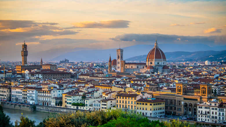 Sunset view across Florence, Italy