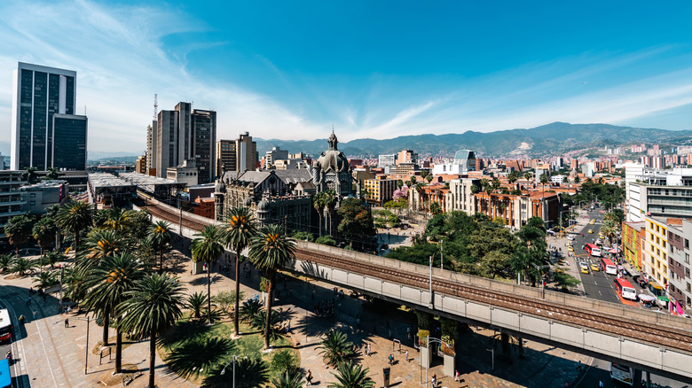 The skyline of Medellin, Colombia