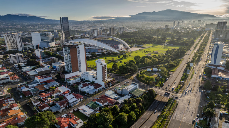 Aerial view of downtown San Jose, Costa Rica