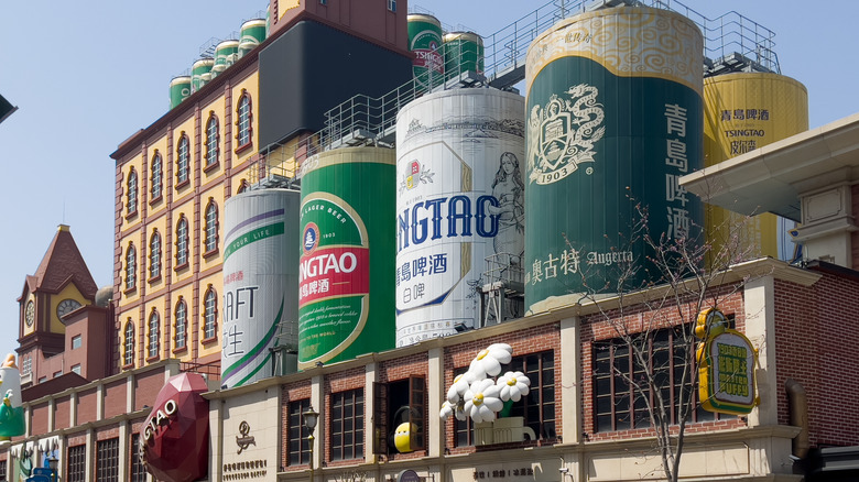 The exterior of the Tsingtao beer museum in Qingdao China