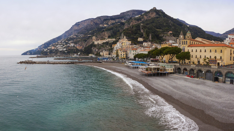 Empty Amalfi Coast in Italy during the winter