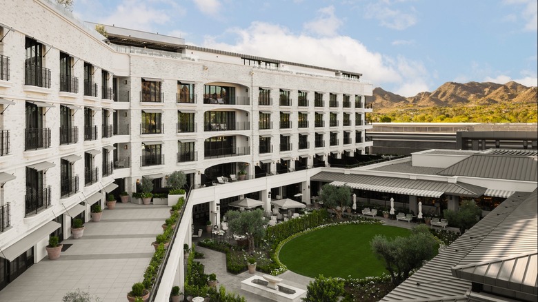 The Global Ambassador hotel and the pool