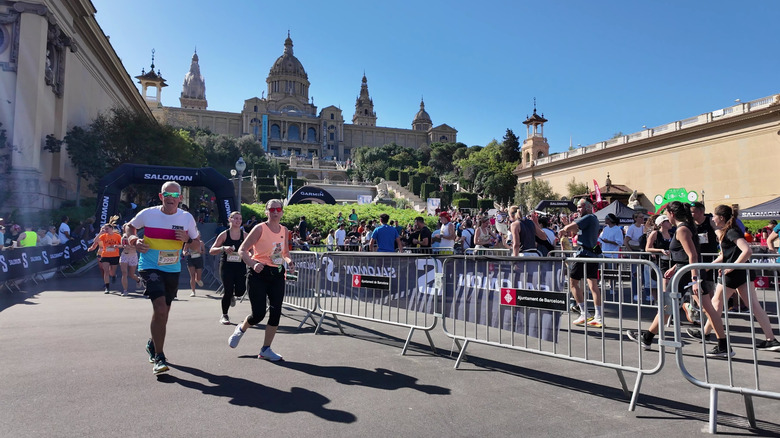 Marathoners in Barcelona