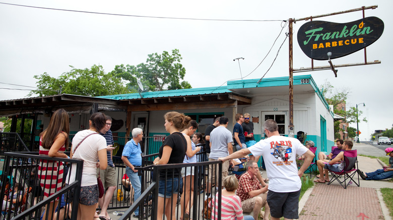 line outside of Franklin Barbecue Austin, Texas
